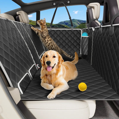 Dog Seat Cover- Non-Slip Dog Car Hammocks with Seatbelt Dog Car Seat Cover Waterproof and Scratch-Resistant Dog Car Back Seat Protection The LAKWAR dog car seat cover for back seat is the optimal choice for pet owners. the dog car cover is not only signif