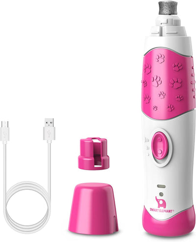 Dog Nail Grinder with LED Lighting & Super Quiet Run,2-Speed Pet Nail Grinder with 2000Mah Li Battery for Small Medium and Large Dogs & Cats,Painless Paws Grooming & Smoothing