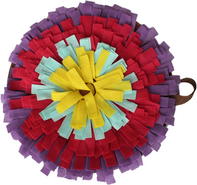 Snuffle Mat，Dog Snuffle Mat，Nosework for Dogs Large Small Petdog Puzzle Toys Interactive Feeding Mat Machine Washable (Purple)