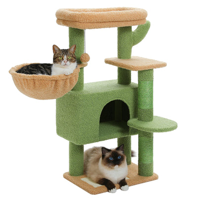 Ultimate Cat Tree for Large Cats - Spacious Hammock, Cozy Condo & Scratching Post for Indoor Playtime!