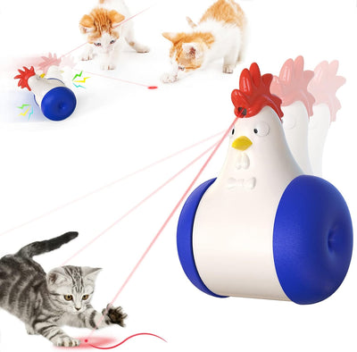 Cat Laser Toy, Electric Random Rotating Laser Pointer Cat Toy, Interactive Kitten Fun Psychological Physical Exercise Kitten Toys (Style 1)