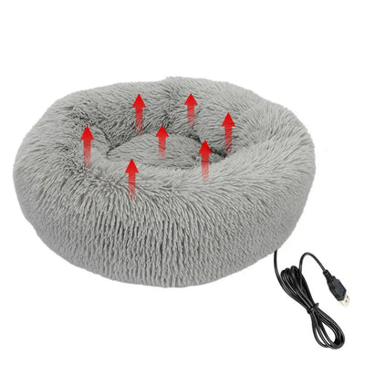Heated Cat Bed Washable and Easy to Clean Heated Pet Bed for Cats Small-Sized Pets Heating Pad Charged with USB