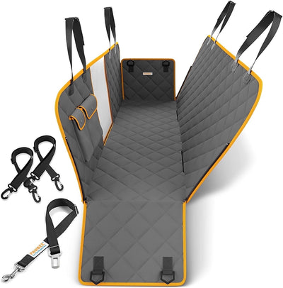 Dog Seat Cover – Waterproof & Nonslip Hammock for Dogs with Mesh Window & Seat Belt BRING THE JOY BACK TO ROAD TRIPS The Game Changer Here’s proof that cleanliness is next to dog liness! Meet the reason you’ll be craving to take your pooch for car rides: