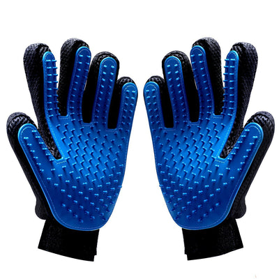 Pet Hair Remover Mitt,Dog Brush for Shedding,Pet Grooming Gloves for Cats and Dogs with Long and Short Fur,Cat Brush Glove for Washing,1 Pairs Pack,Blue