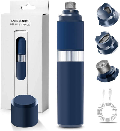 Dog Nail Grinder Trimmers - Professional Stepless Speed Dog Claw Care Pet Nail Trimmer with 20H Working Time and 2 LED Lights for Large Medium Small Dogs and Cats