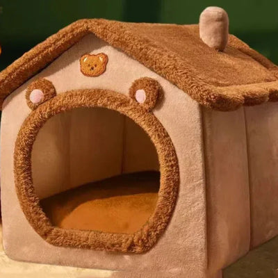 Cozy and Stylish Four Seasons Cat and Dog Nest - Removable & Washable Bedding for Small Pets